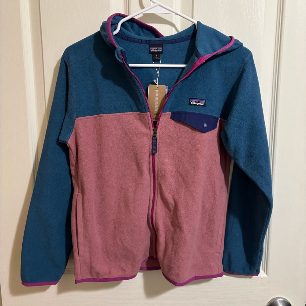 Kids Patagonia Colorblock Fleece Jacket